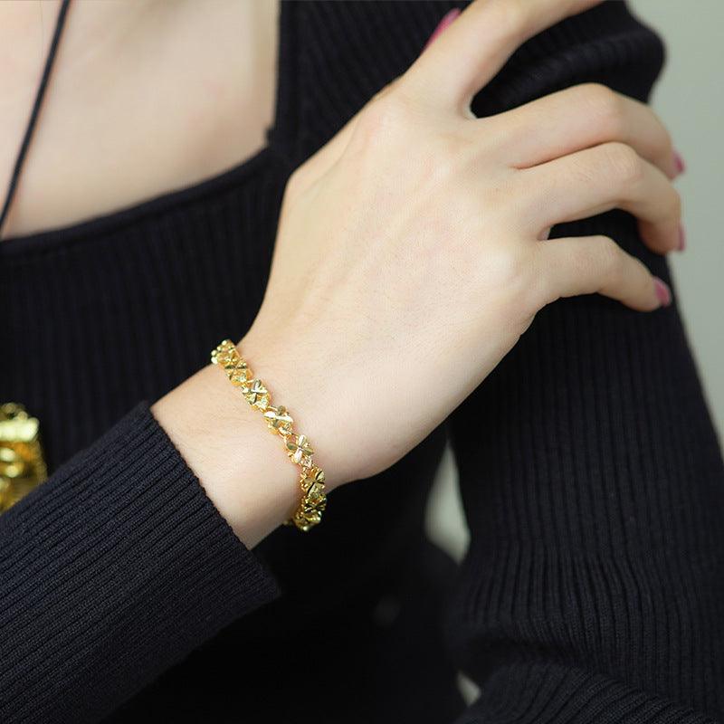 Bracelet porte-bonheur Trèfle à 4 feuilles