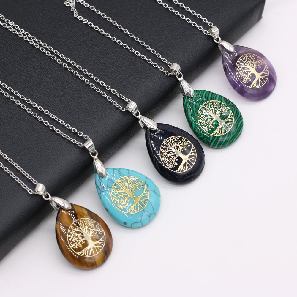 Pendentif Arbre de Vie Pierres Naturelles