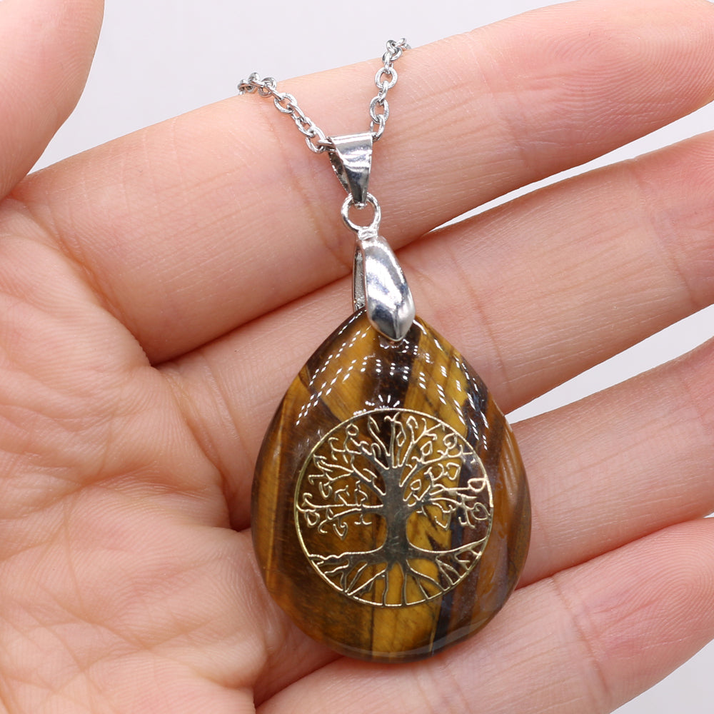 Collier Arbre de Vie Œil du Tigre