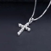 Collier Croix En Argent Sterling