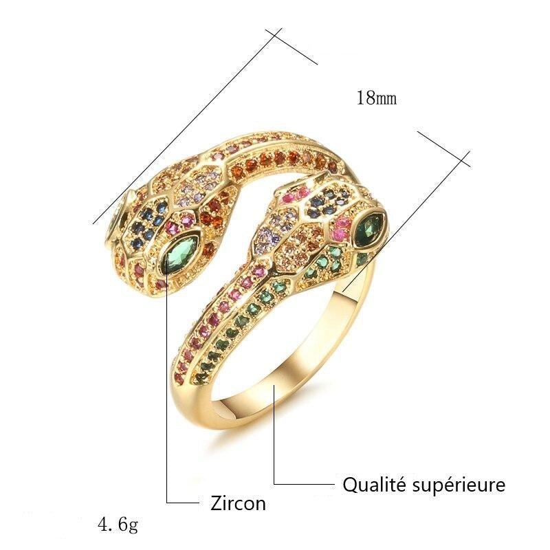 Bague serpent or femme