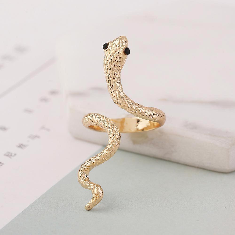 Anneau Serpent or chance et protection