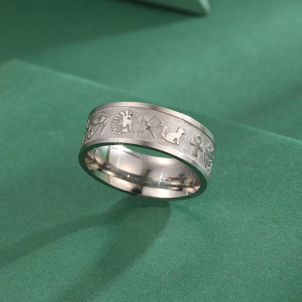 Bague symboles égyptiens