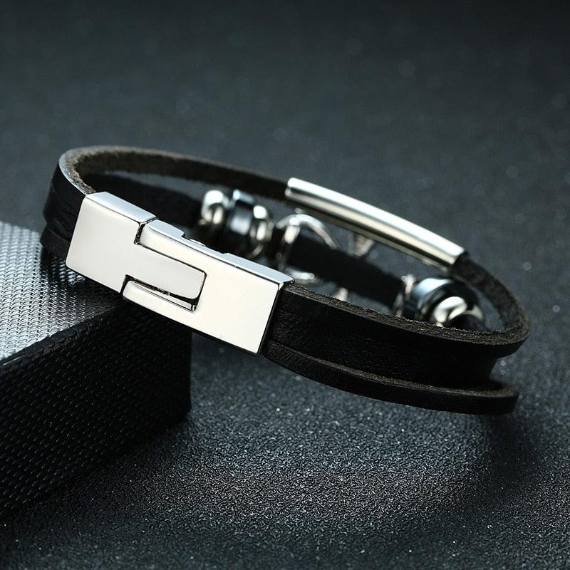 Bracelet cuir amulette