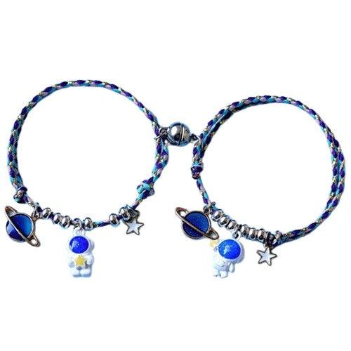 Bracelet porte-bonheur de couple protection univers