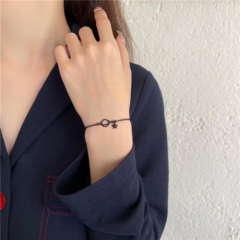 Bracelet porte-bonheur étoile et planète