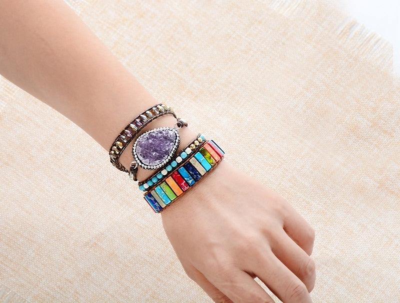 Bracelet mala pierres naturelles 7 chakras