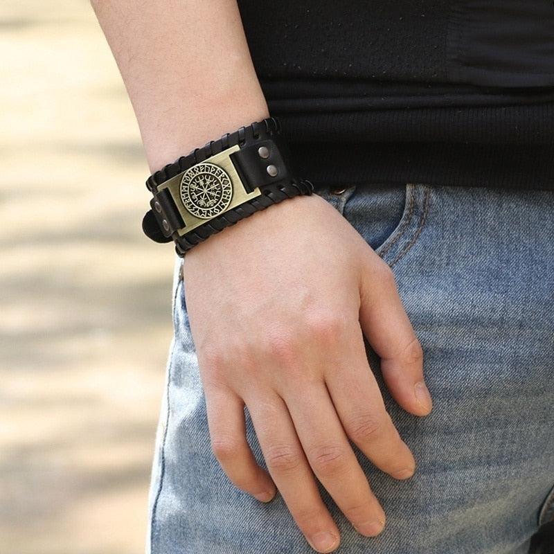 Bracelet amulette viking de protection vegvisir