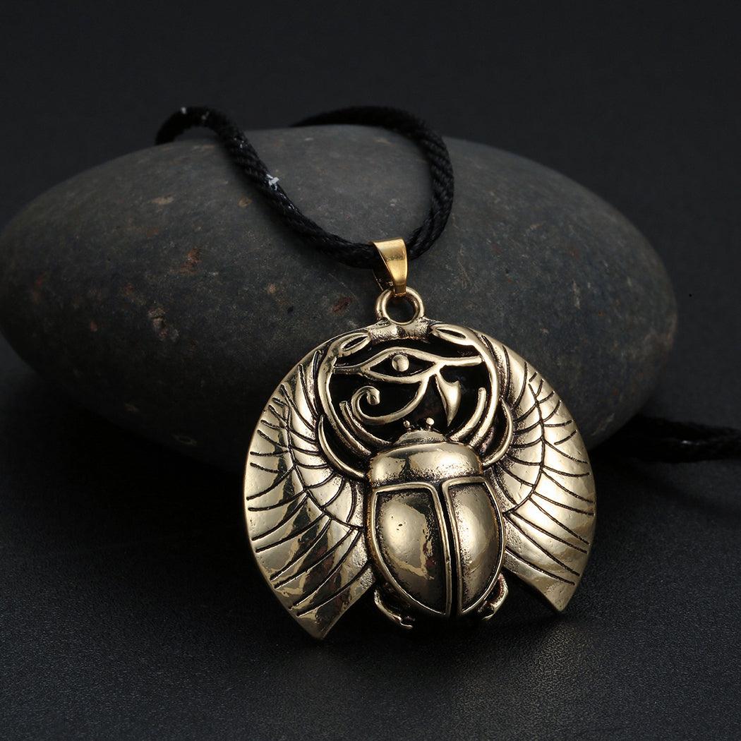 Collier scarabée or