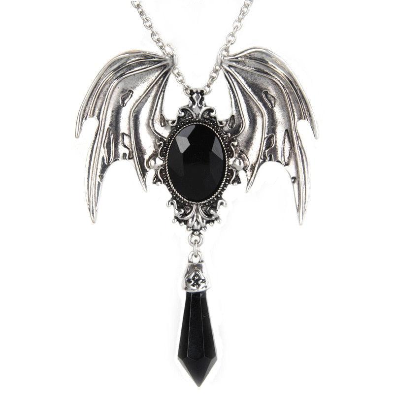 Collier gothique chauve-souris