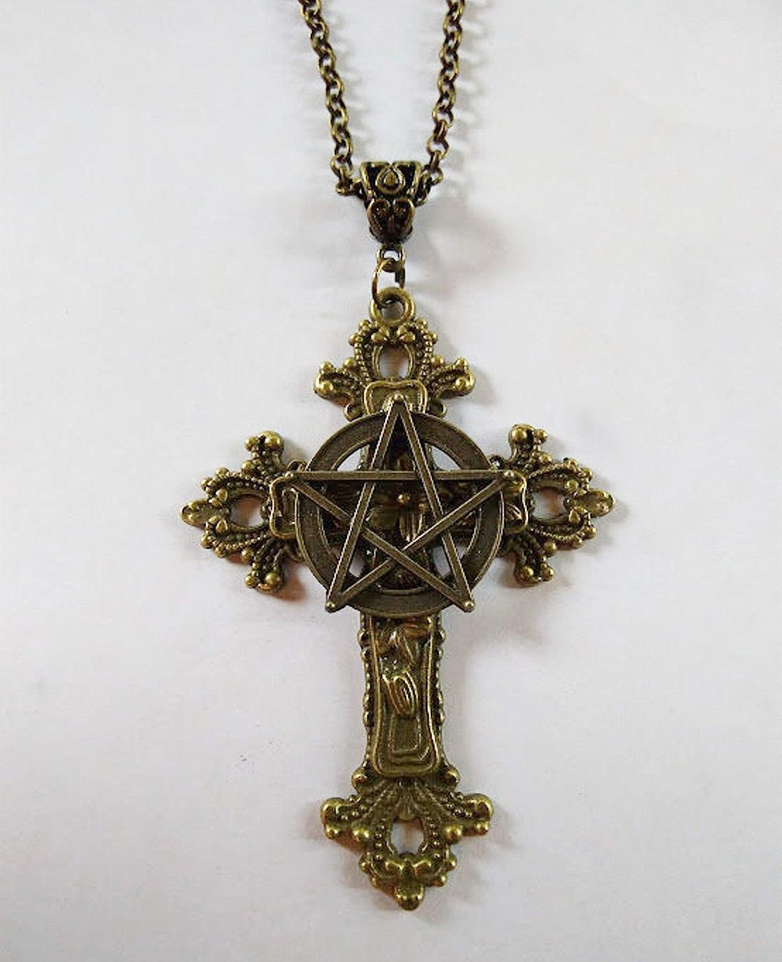 Collier gothique talisman pentagramme