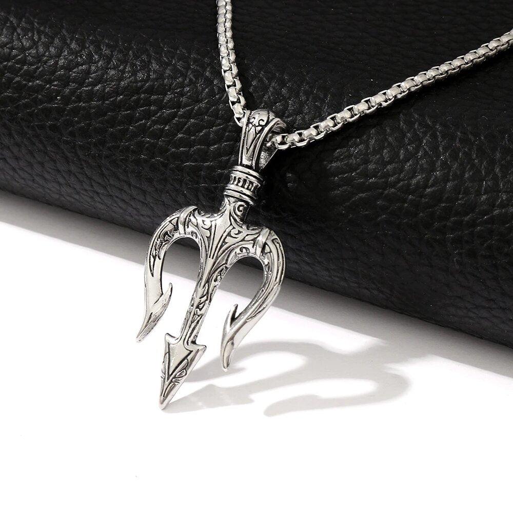 Collier talisman argent
