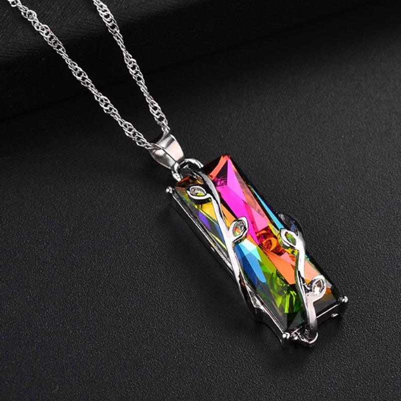 Collier porte-bonheur arc-en-ciel