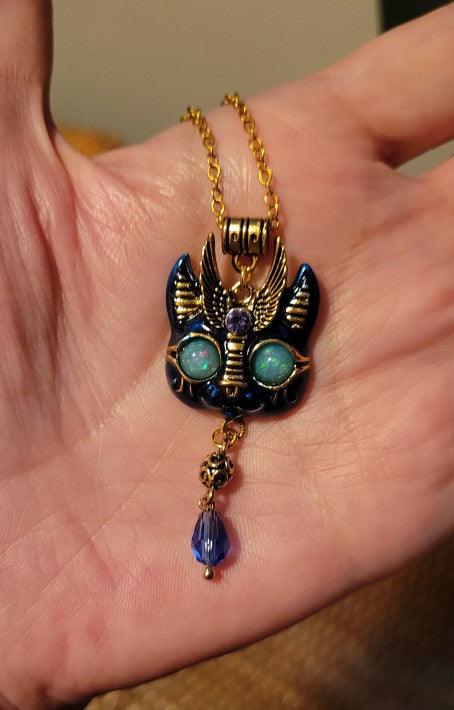 Pendentif protection chat pharaon