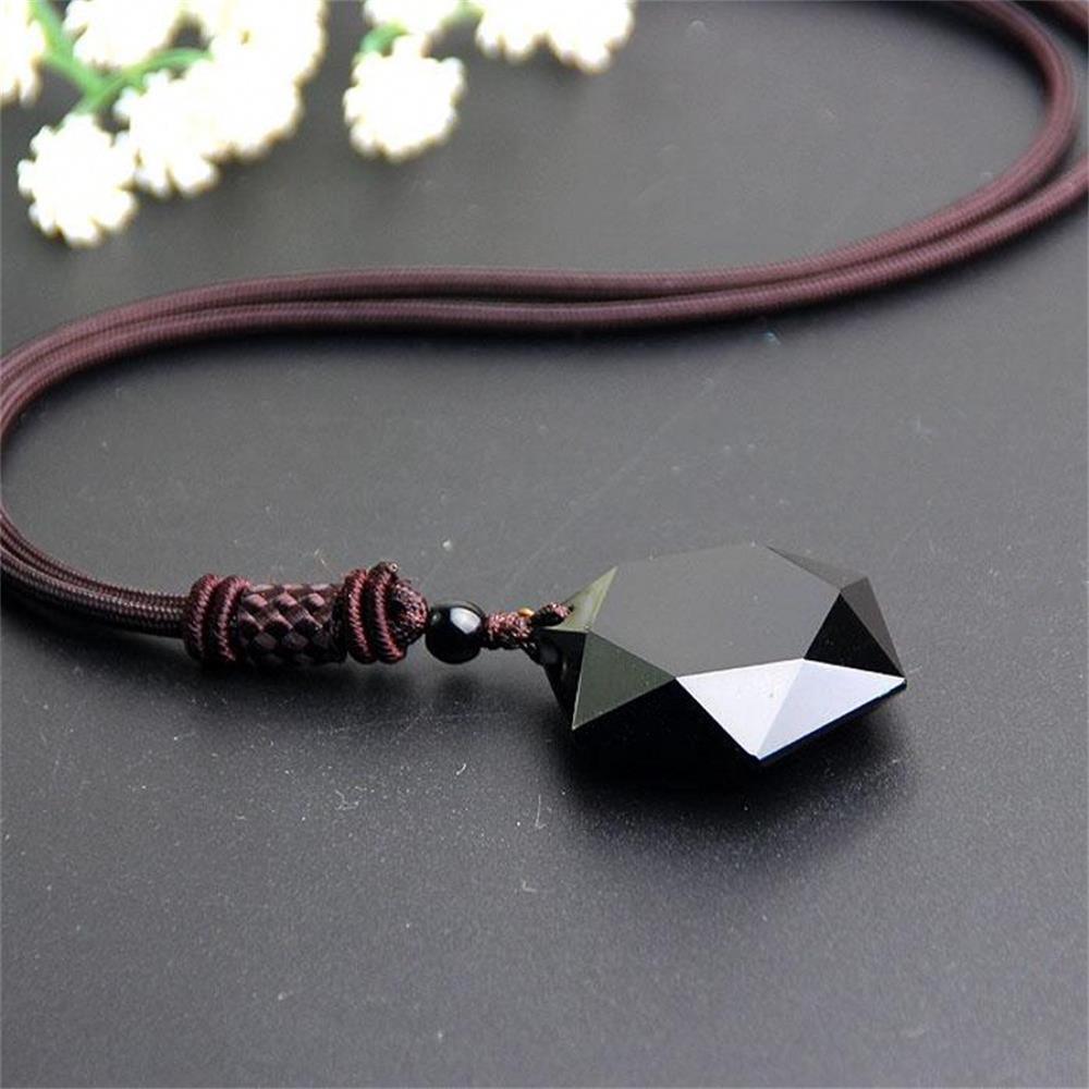 Collier obsidienne porte-bonheur