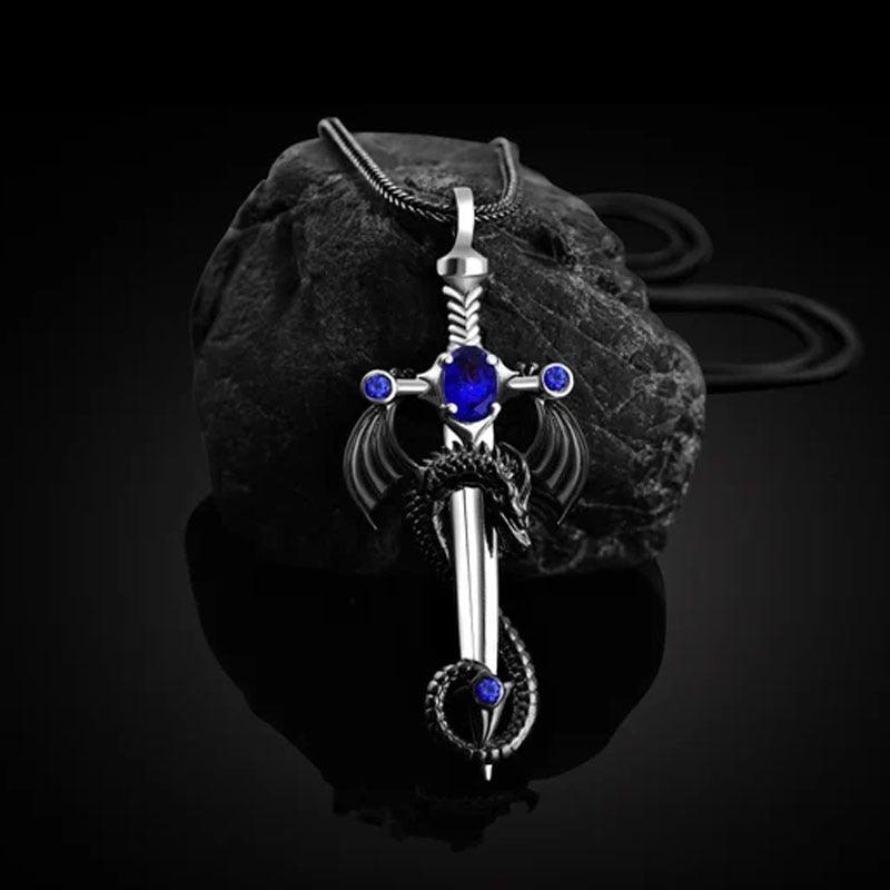 Pendentif dragon et croix