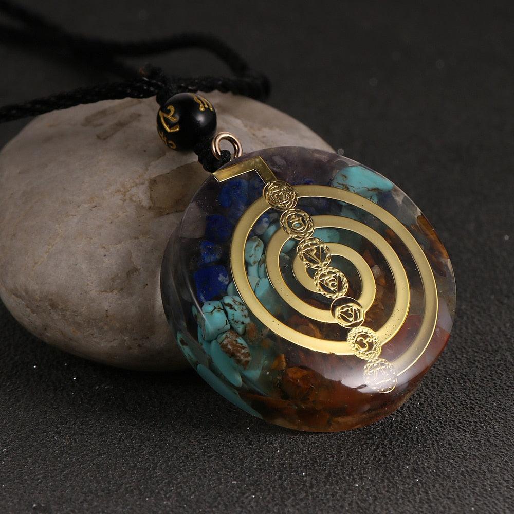 Pendentif amulette de protection 7 chakras