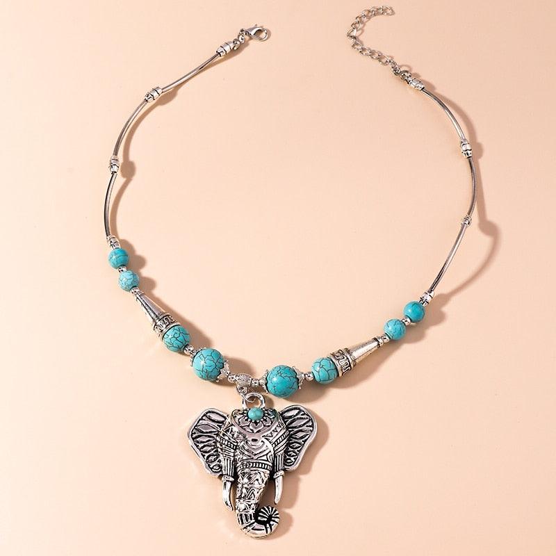 Pendentif talisman tibétain éléphant animal totem