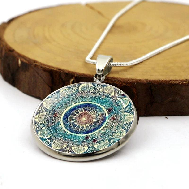 Pendentif talisman tibétain Mandala bouddhisme