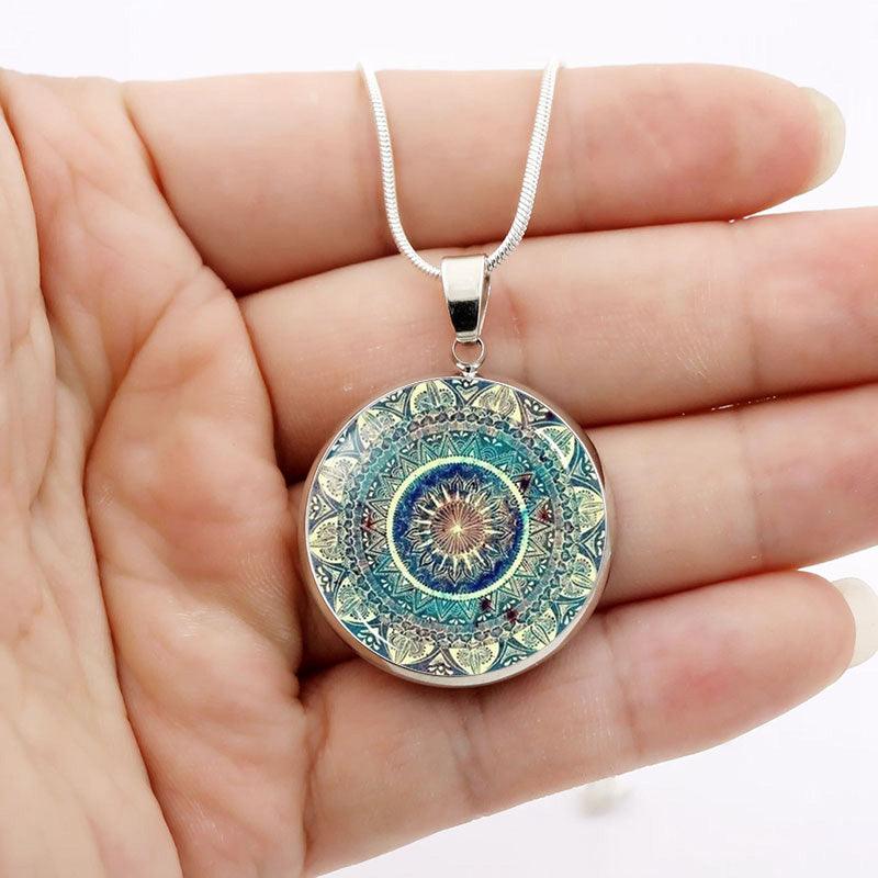 Pendentif spirituel porte-bonheur mandala bouddhisme
