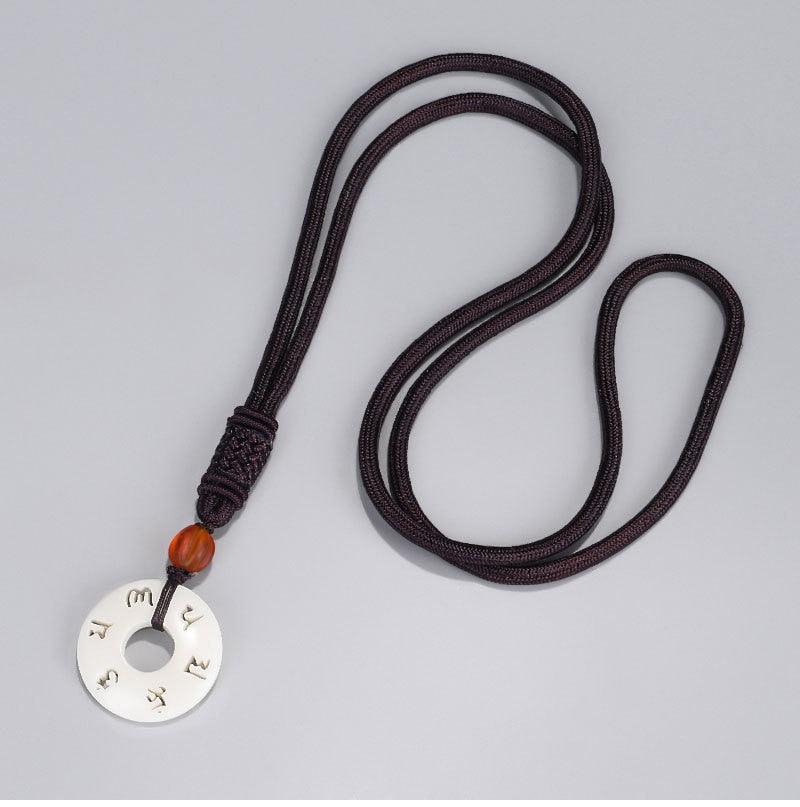 Collier talisman tibétain Mantra