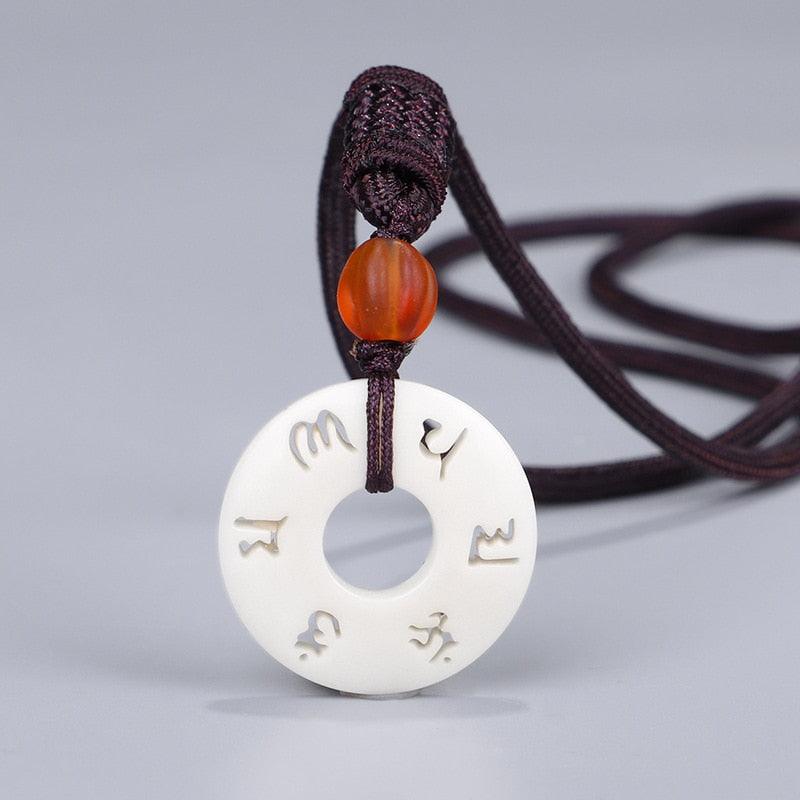 Pendentif talisman tibétain Mantra protection