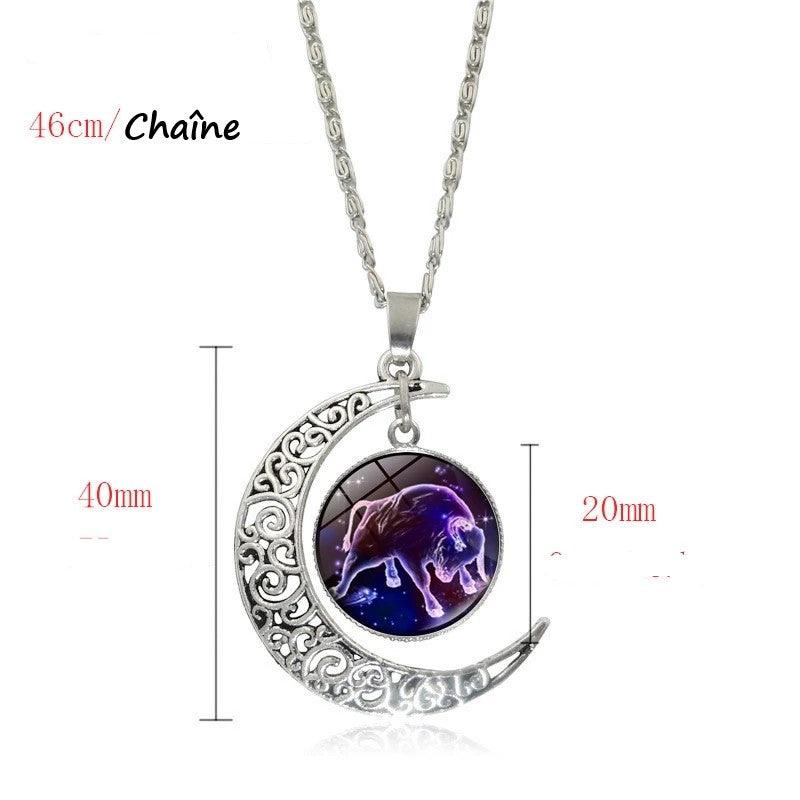 Pendentif amulette porte-bonheur Gémeaux astrologie