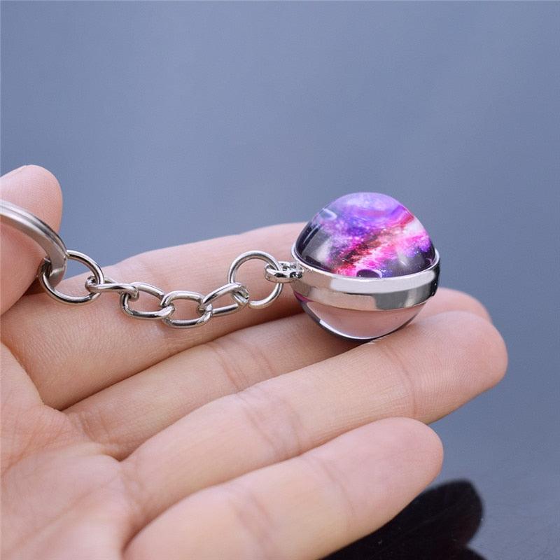 Porte-clé amulette de protection univers