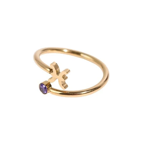 Bague Pierre Porte-bonheur Signe du Poisson