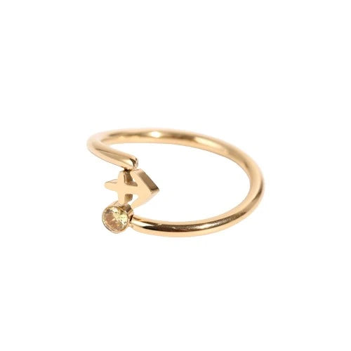 Bague Pierre Porte-bonheur Signe du Sagittaire