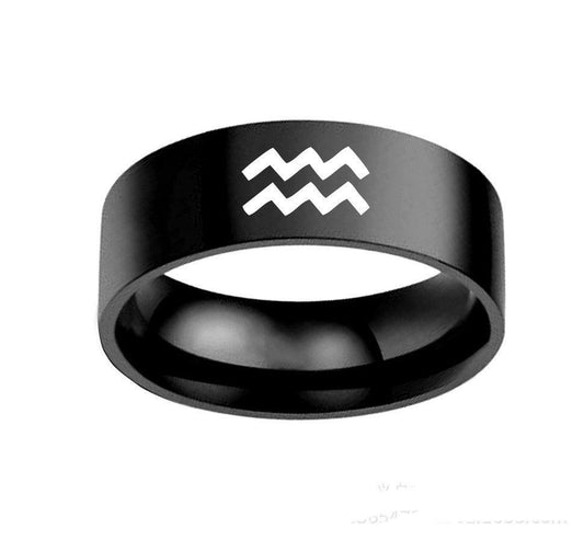 Bague porte-porte Verseau signe du zodiaque
