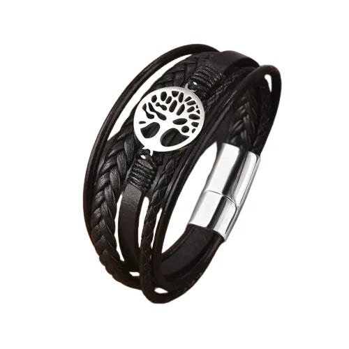 Bracelet Arbre de vie cuir