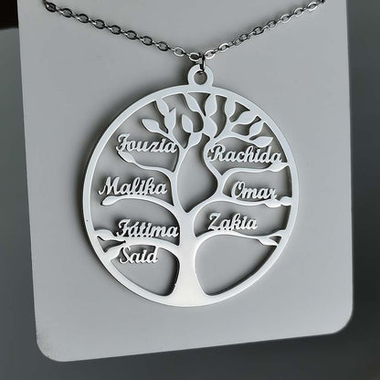 Pendentif arbre de vie prénoms