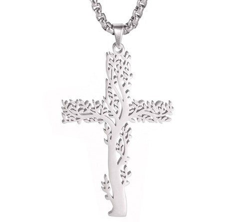 Collier Croix Arbre de Vie