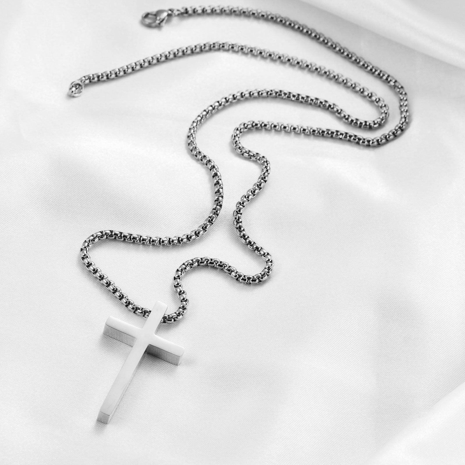 Collier Croix homme Argent