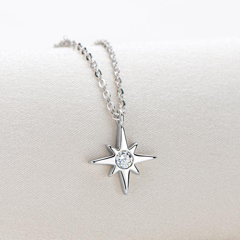 Pendentif porte-bonheur étoile argent