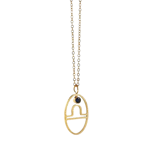 Collier porte-bonheur pierre de naissance zodiaque balance