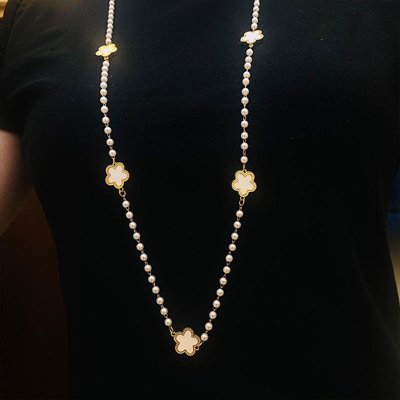 Pendentif Trèfle nacre