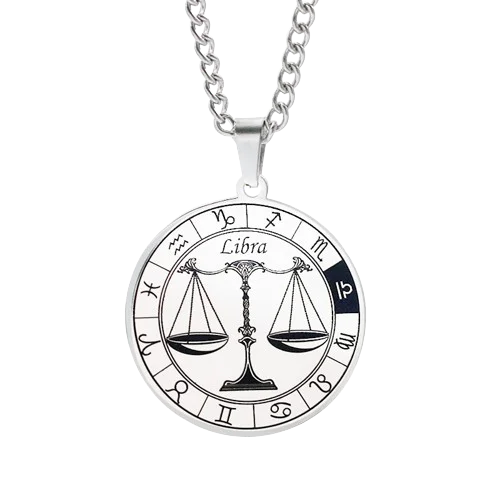 Collier porte-bonheur constellation zodiaque balance