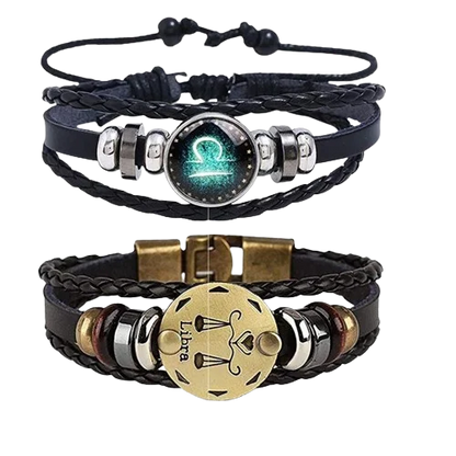2 Bracelets porte-bonheur zodiaque Balance