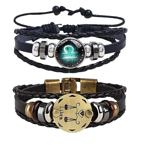 2 Bracelets porte-bonheur zodiaque Balance
