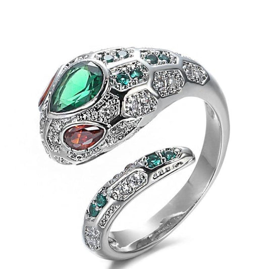 Bague serpent argent porte-bonheur