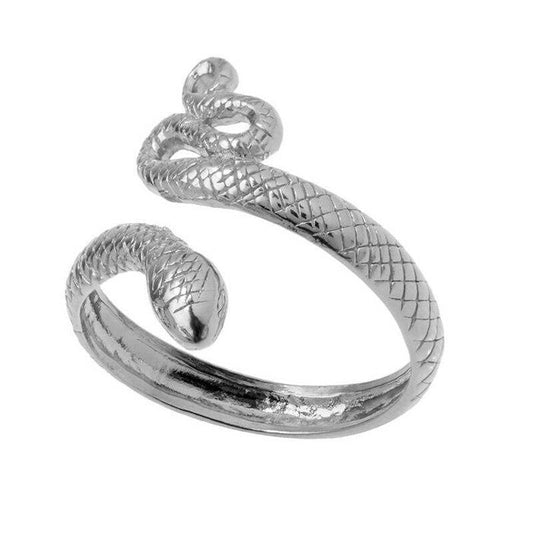 Bague Serpent Argent Porte-bonheur
