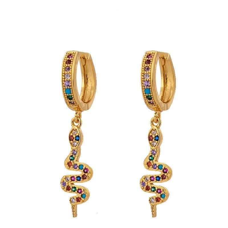 Boucles d'oreilles Serpent porte-bonheur