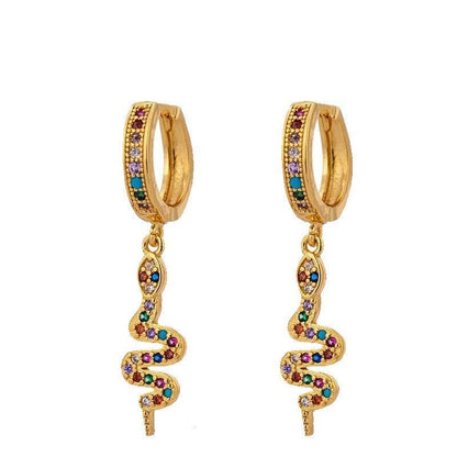 Boucles d'oreilles Serpent porte-bonheur