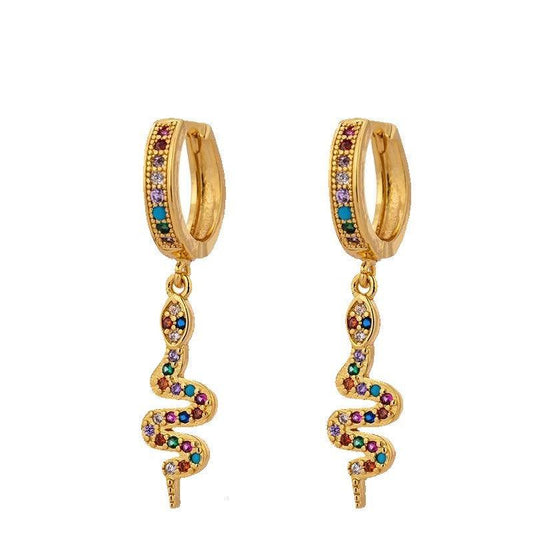 Boucles d'oreilles Serpent porte-bonheur