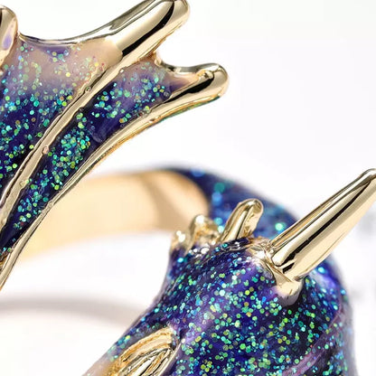 Bague nordique viking dragon