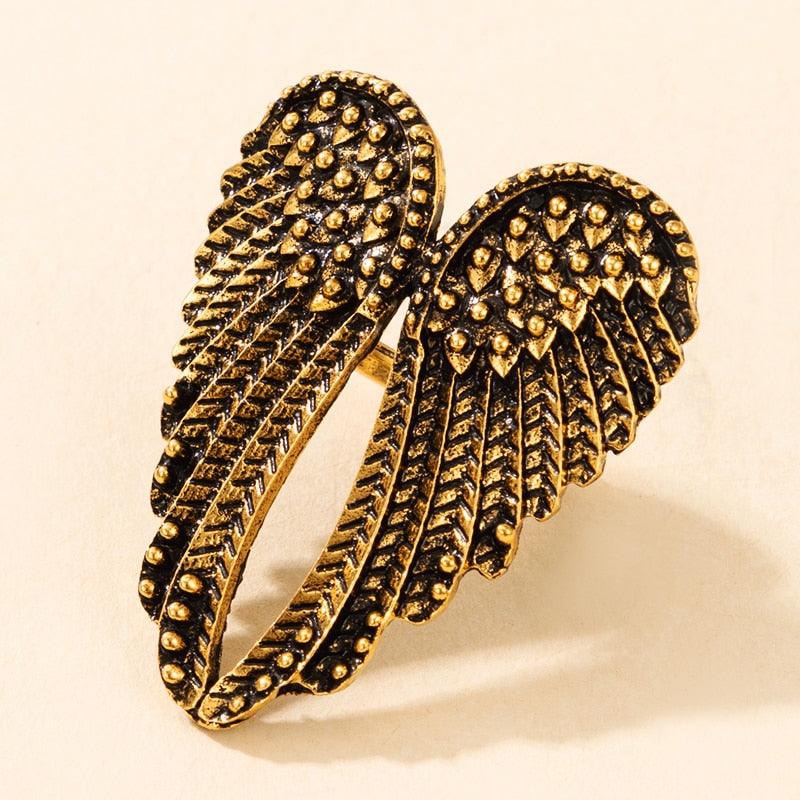 Bague talisman porte-bonheur ailes archange