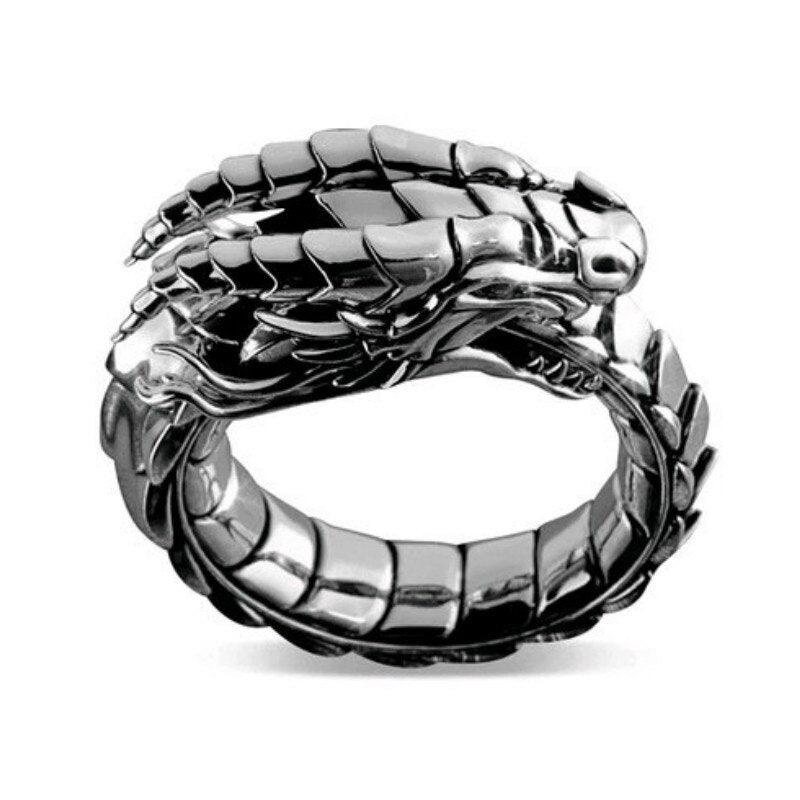 Bague dragon scandinave porte-bonheur