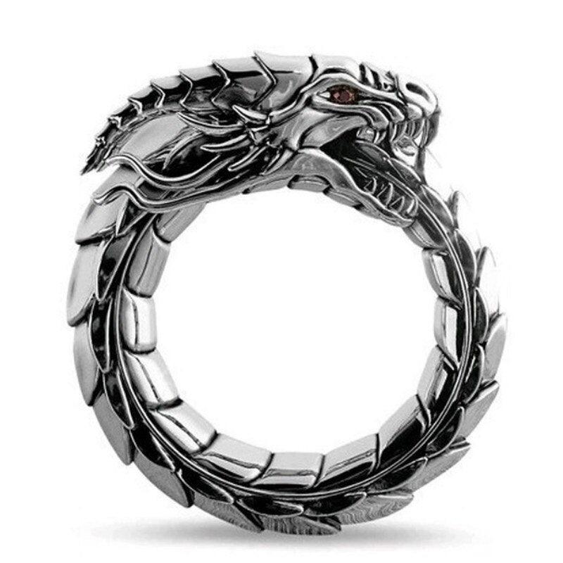 Bague dragon ouroboros
